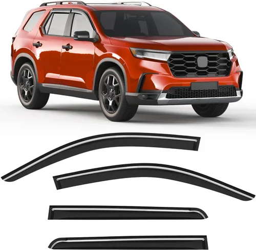 Miniatura 15 de Protectores de lluvia aptos para Dodge Ram 1500 2009-2024, Ram 2500 y 3500 2010-2025, deflectores de lluvia extragruesos para ventana, viseras
