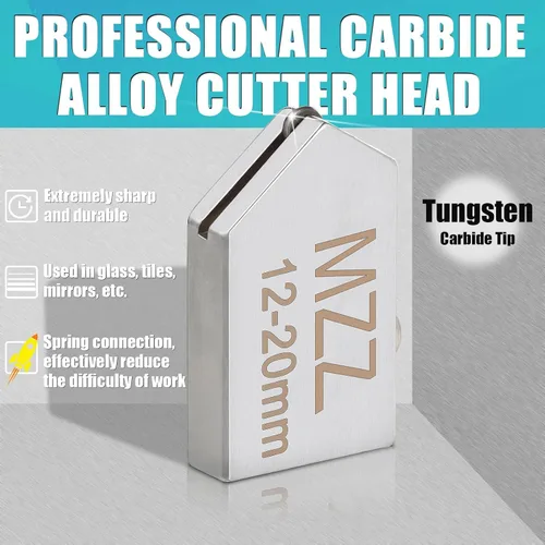 Miniatura 2 de NewShark Empuñadura de pistola de vidrio (0.19 pulgadas - 0.59 pulgadas), agarre ergonómico, herramienta de corte de vidrio de carburo de tungsteno