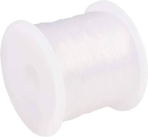 Pandahall - 1 rollo de alambre transparente de hilo de nylon para pesca, color blanco.