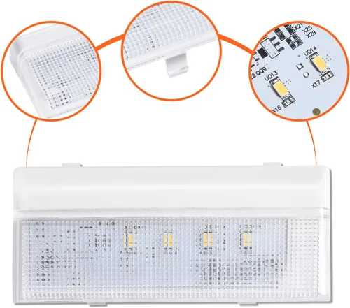 Miniatura 6 de W10515057 Luz de refrigerador para refrigerador Whirlpool Luz de repuesto LED, Whirlpool WRS325FDAM04 Luz WRS325FDAM02 Luz WPW10515057