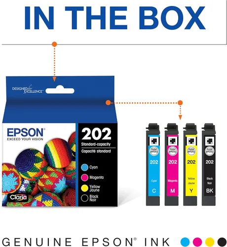 Miniatura 3 de Epson T202 Claria - Tinta de capacidad estándar negro y color - Paquete combinado de cartuchos y T202 Claria - Tinta de capacidad estándar negra