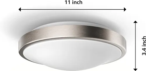 Miniatura 2 de PHILIPS LED Lámpara de techo de montaje empotrado de 11 pulgadas, paquete de 2 unidades, color blanco seleccionable, níquel cepillado, 1200 lúmenes