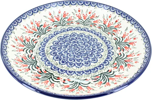 Miniatura 37 de Cerámica pulida de rosa azul – Plato de cena Athena marrón – 10.5 pulgadas de diámetro – Ideal para comidas diarias, comidas informales o como