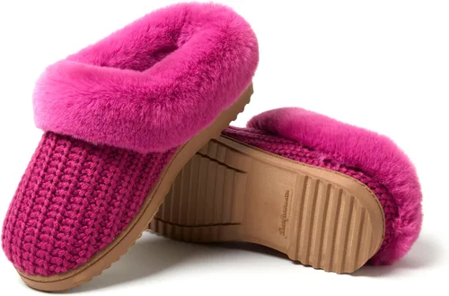 Miniatura 4 de Dearfoams Pantuflas de punto de chenilla Hannah para mujer