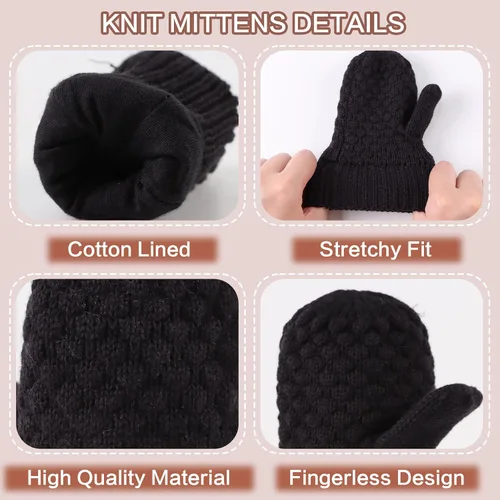 Miniatura 49 de Guantes de punto para bebés, niños y niñas, guantes de invierno para recién nacidos, guantes de 0 a 3 años