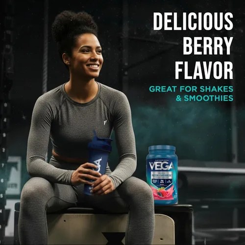 Miniatura 5 de Vega Protein + Supergreens - 20g de proteína a base de plantas, sabor a bayas, 26 porciones, verduras y vegetales reales, vegano keto, 0g de azúcar