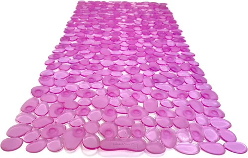 Miniatura 11 de Alfombra antideslizante para bañera y ducha "Pebbles" de 27 x 14 pulgadas, ovalada, no tóxica, segura, limpia, lavable a máquina, agarre y drenaje