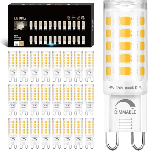 Miniatura 10 de Winshine - Paquete de 10 bombillas LED regulables de 2700 K blanco suave, 4 W (reemplazo de bombilla halógena de 40 W) con casquillo G9, forma T4