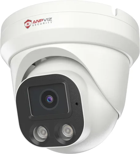 Cámara IP Anpviz 4K PoE, cámara de seguridad IP de torreta de 8MP para interior y exterior, detección de movimiento de humanos y vehículos con IA,