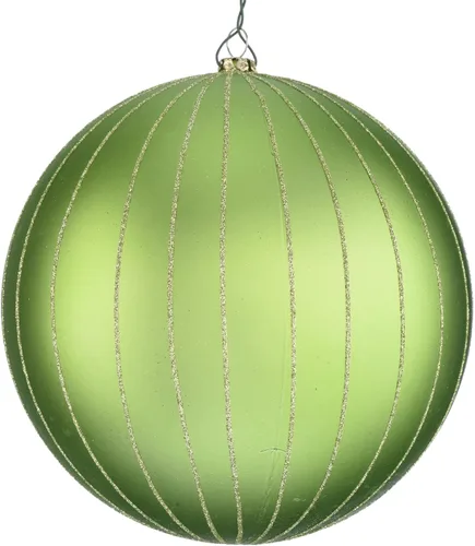 Miniatura 44 de Vickerman Adorno navideño de bola de avena mate con purpurina de 5 pulgadas. Incluye 4 piezas por bolsa.