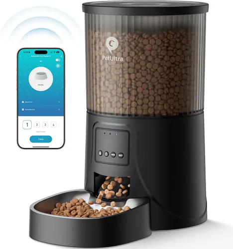 Miniatura 10 de PETULTRA Comedero automático para gatos con cámara: alimentador automático para mascotas WiFi 5G Alimentación cronometrada precisa con video HD