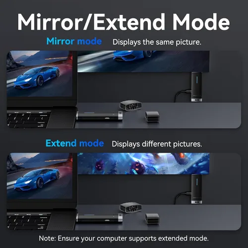 Miniatura 7 de VENTION Transmisor y receptor inalámbrico HDMI Dongle 2.4/5GHz 4K Decording, 131FT /40M, adaptador Bluetooth, conexión de extensor inalámbrico