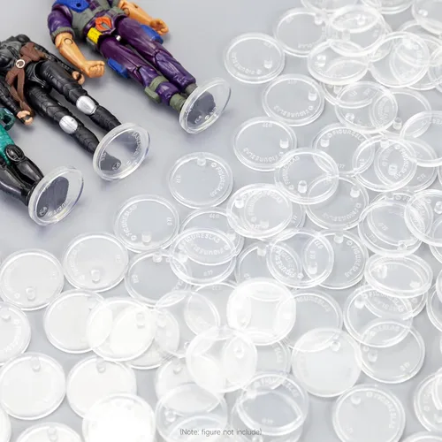 Miniatura 6 de SIXPOINTS 36 piezas de base redonda transparente compatible con figuras de acción de películas de Star Wars vintage de 3.75 pulgadas, disco de 0.984