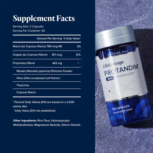 Miniatura 2 de LifeVantage Protandim - Sinergizador NAD, suplemento NAD para energía, estado de ánimo, apoyo saludable al envejecimiento, activación de sirtuina