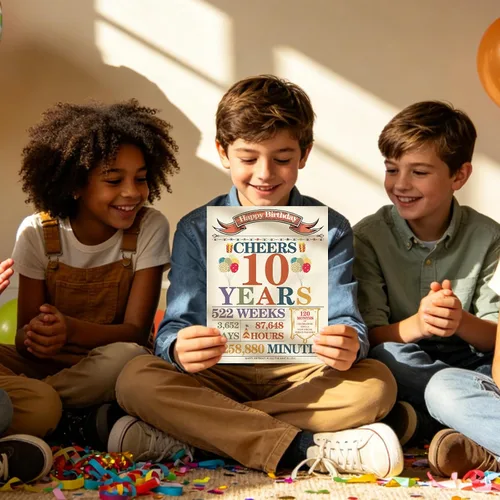 Miniatura 5 de Asmallgf Tarjeta de feliz 10º cumpleaños 328