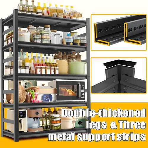 Miniatura 7 de Estantes de cocina de 48 pulgadas de ancho con gran capacidad de almacenamiento, estantes impermeables y resistentes al óxido, estante