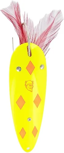 Miniatura 3 de Dardevle Dardevlet Weedless Nickel Back 3/4 oz Fishing Spoons Rojo/Blanco