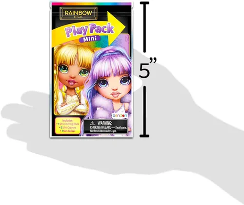 Miniatura 4 de Juego de mini recuerdos de fiesta arcoíris – 24 mini paquetes con páginas para colorear, calcomanías y más