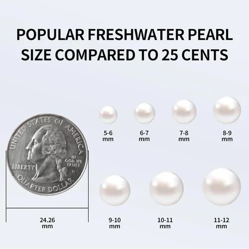 Miniatura 6 de Pendientes de perlas reales de agua dulce pendientes de perlas de calidad para mujer