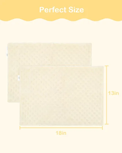 Miniatura 3 de ALVA BABY - Funda de almohada para niños pequeños, terciopelo suave y cálido, paquete de 2 unidades de 13 x 18 pulgadas o 12 x 16 pulgadas, sobre