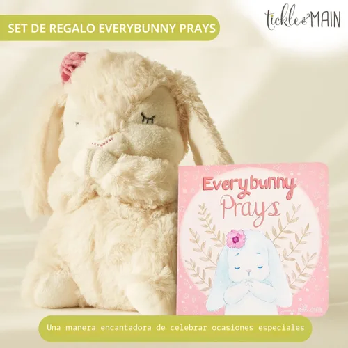 Miniatura 3 de Tickle & Main Everybunny Prays Bunny - Peluche y juguete de oración musical para regalos de bautizo para niñas - Rosa, 7 pulgadas - Regalos