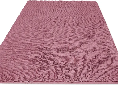 Miniatura 39 de Yeaban Alfombra de pasillo de baño de 24 x 72 pulgadas, antideslizante, alfombra de baño larga de felpilla gruesa, absorbente y lavable, alfombra