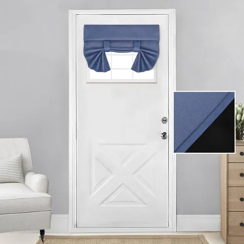 Miniatura 54 de HOMEIDEAS Cortinas 100% Opacas para Luces Laterales de Puerta Principal, Cubierta de Ventana de Puerta de Aula, Persianas de Privacidad