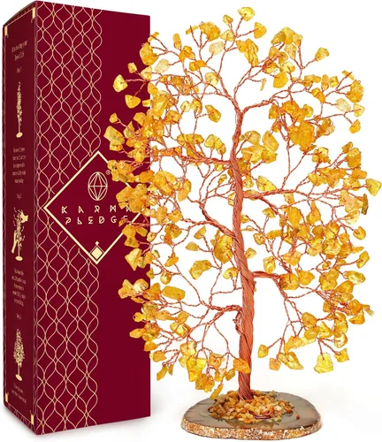 Miniatura 20 de Árbol de la vida de cristal de amatista curativos de chakras, árboles bonsái de Feng Shui para energía positiva, dinero, buena suerte, árbol