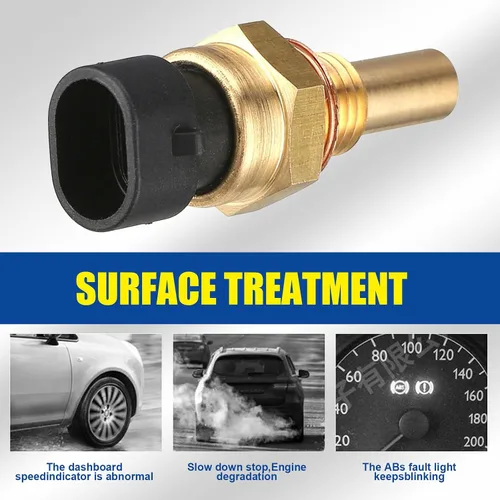 Miniatura 5 de 1 paquete de sensor de temperatura del motor del coche con enchufe, sensor de temperatura ECT de metal duradero para vehículos, piezas de reemplazo