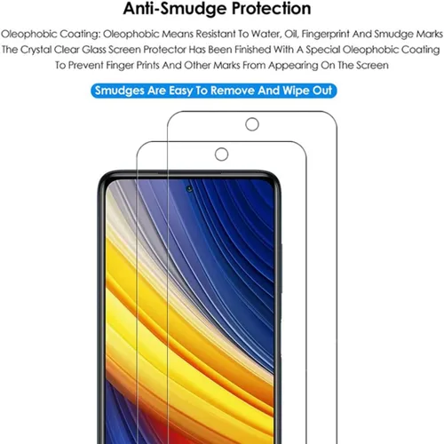 Miniatura 4 de Protector de pantalla transparente HD para Xiaomi Poco X3 Pro 2021 de vidrio templado - [Paquete de 2] Protector de pantalla antiarañazos de dureza