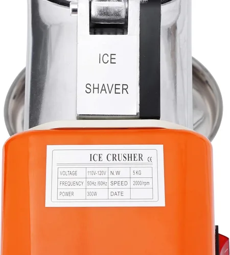 Miniatura 9 de ZENY Picador de hielo eléctrico 300W 1400r/min con cuchillas de acero inoxidable, máquina picadora de hielo para uso en cocina, accesorio para hacer