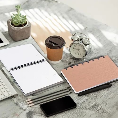 Miniatura 6 de Yoment Cuaderno de disco encuadernado Personalizable Diario en espiral recargable Cuaderno de 5 materias con páginas removibles 120 con rayas anchas