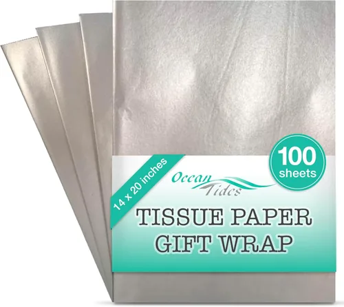 Miniatura 41 de Ocean Tides 300 hojas (14 x 20 pulgadas) de papel de regalo de Navidad, papel de seda de regalo a granel para manualidades, cumpleaños y días