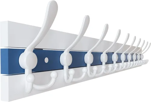 Miniatura 39 de SKOLOO Perchero de pared montado en la pared de estilo rústico: Perchero de pared de pino de madera auténtica de 40,6 cm de orificio a orificio