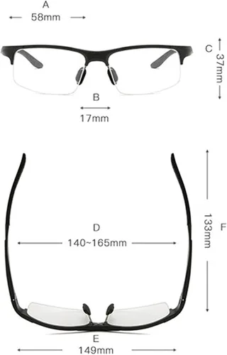 Miniatura 4 de COTIA Gafas de lectura bifocales para hombre, gafas deportivas, lentes fotocrómicas, lentes de transición de medio marco, lentes de presbicia