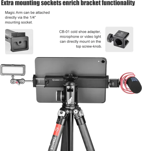 Miniatura 6 de SUNWAY PC-05 - Soporte universal para portátil Arca Swiss Trípode, soporte para laptop para MacBook Pro, soporte para tableta para almohadilla