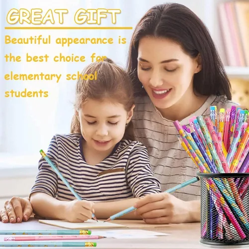 Miniatura 2 de 120 lápices perfumados para niños, lápices perfumados con borradores, lápiz de grafito HB de frutas para la escuela, papelería, fiesta, suministros