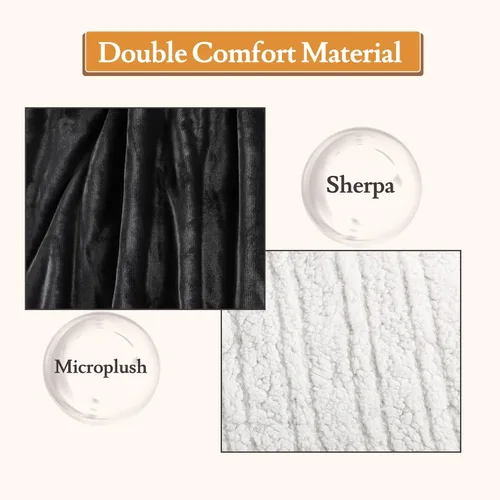 Miniatura 8 de Manta Eléctrica Térmica de Franela y Sherpa 50"x60" Tamaño Throw - 4 Niveles de Calor, Apagado Automático 10H, Calentamiento Rápido, Acogedora