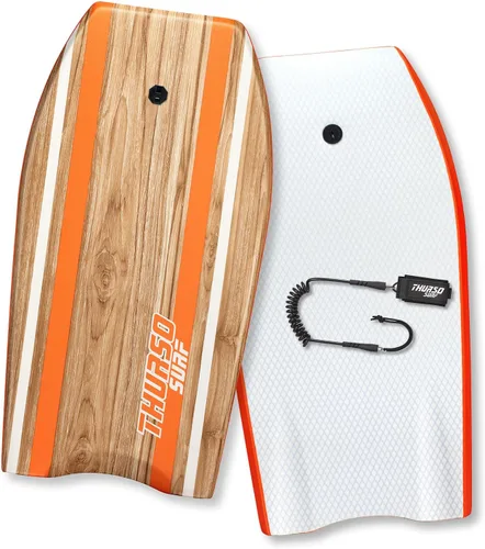 Miniatura 8 de THURSO SURF Quill 42'' Tabla de bodyboard ligera y duradera con núcleo EPS, cubierta IXPE, base pulida de HDPE, puntal FRP, cola crescent, doble