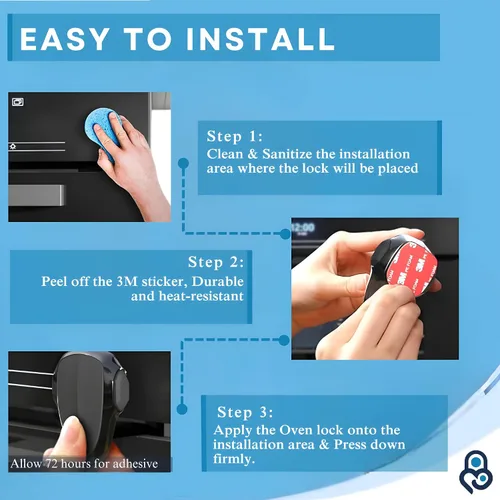 Miniatura 4 de BABY PROOF ME Horno de seguridad para niños, 1 paquete, cerradura de puerta para horno, seguridad infantil, horno a prueba de bebés, resistente al