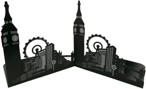 Miniatura 4 de Famoso monumento de Europa y América, sujetalibros decorativos de metal de hierro, organizador de libros para biblioteca, escuela, oficina, hogar