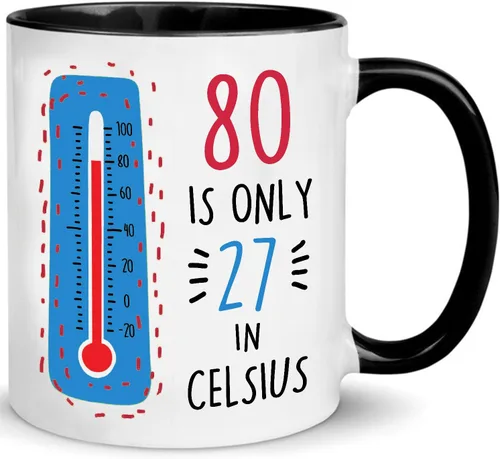 80th Gifts 80 Is Only 27 In Celsius – Best Gifts for 80 Year Old Mom Dad Husband Wife, Grandma Grandpa, Uncle Aunt, Friends - Old People Funny