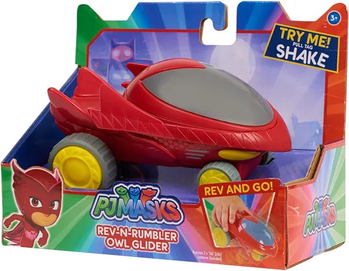 Miniatura 2 de Just Play PJMask Rev N Rumblers - Vehículo planeador búho, color rojo