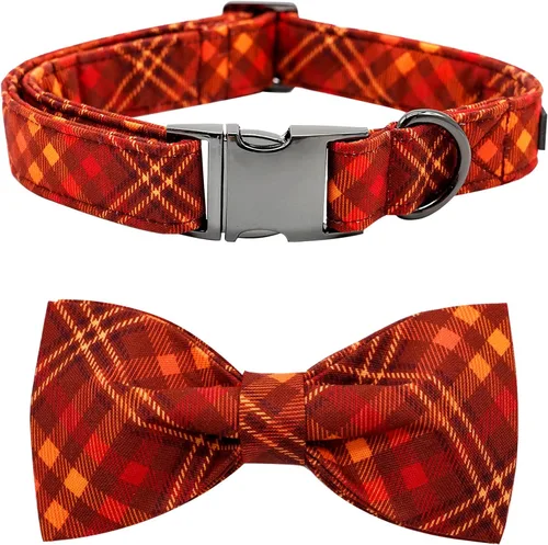 Miniatura 30 de Collar para perros - Rugby con flores Collar para mascotas con lazos para perros Corbatin para mascotas Collar para perros ajustable Collar