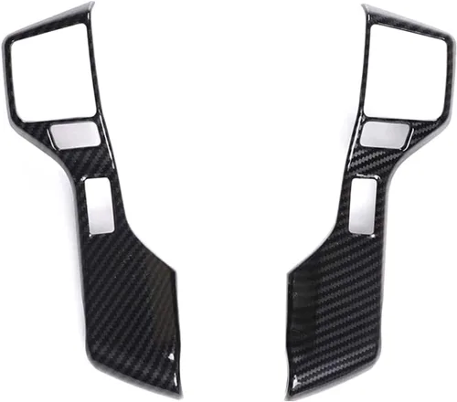Tocatus Cubierta del volante para Toyota 4Runner Tacoma Tundra 2015-2022, fibra de carbono ABS, 2 unidades (6 agujeros)