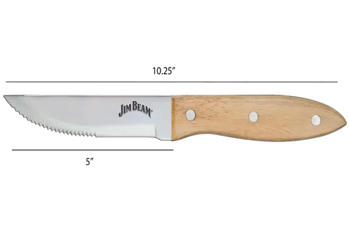 Miniatura 2 de Jim Beam Juego de cuchillos para carne (paquete de 4), JB0165, 10 pulgadas, marrón