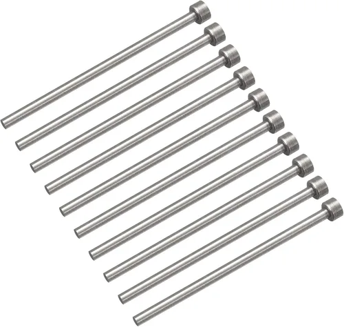 Miniatura 10 de uxcell Pasadores eyectores rectos, 0.118 in (1/8 ") de diámetro. Punzón de punta redonda de acero 65Mn 100 mm (4 ") de largo para mantenimiento