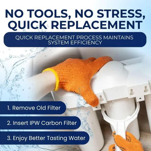 Miniatura 5 de IPW Industries, Inc. - Cartuchos de repuesto OptiPure (CTOS-20) - Filtros de bloque de carbono de 20 pulgadas para filtro de agua y configuración