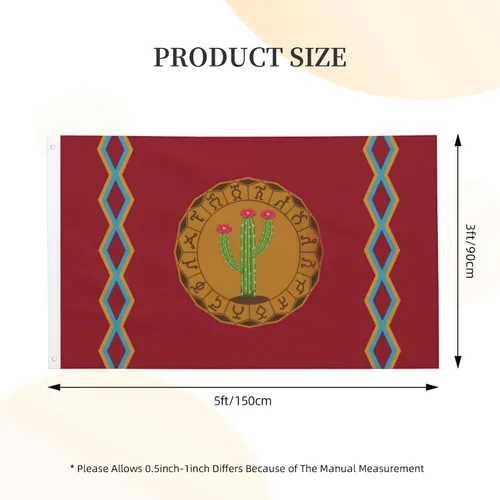 Miniatura 6 de Bandera de Panteera Wayuu de doble cara de 3 x 5 pies, banderas para exteriores, banderas decorativas duraderas para interiores y patio, banderas