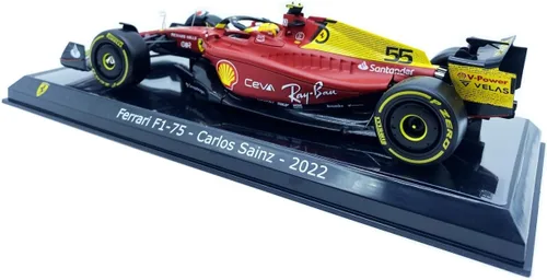 Miniatura 6 de HTLNUZD Bburag 24/1/2022 Nuevo F1-75#55 para Ferrari 75 aniversario Sainz Estático Fórmula Uno Aleación Coche de carreras de aleación fundido